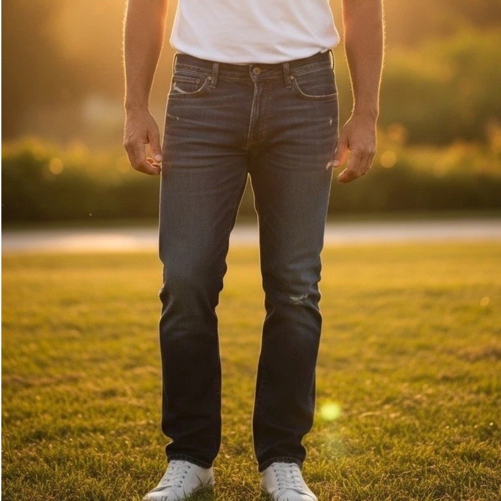 Polo RL Sullivan Slim Men Distressed Relaxed Straight Denim Jeans 40x30 $159